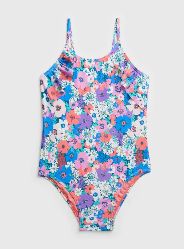 Ditsy Floral Frill Swimsuit 6 years